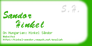 sandor hinkel business card